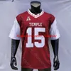 Fußballtrikots Temple Owls Jersey NCAA College Anthony Russo Muhammad Wilkerson 18 D'Wan Mathis Edward Saydee Justin Lynch Jose Barbon Randle