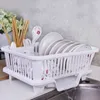 Utensil Racks Dish Drying Rack Kitchen Utensils Drainer Rack with Drain Board Countertop Dinnerware Organizer Kitchen storage rack Tools 230617