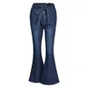 Femmes Jeans Mode Pantalon Pour Femmes Y2k Cargo Casual Denim Lady Maigre Épaissir Polaire Étudiants Pantalon Femme Rétro Bleu Pantalon 230530
