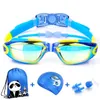 Caps 2022 Профессиональные детские HD Boys and Girls Goggles Водонепроницаемое анти туманное плавание оборудование P230531