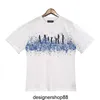 2023fw Haute Qualité Designer Hommes T-shirts Graffiti Lettre Speckle Imprimer Lâche Col Rond À Manches Courtes T-shirt