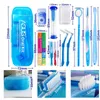 Toothbrush Orthodontic Care Kit Orthdontic Teeth Whitening Kit Orthodontic Toothbrush Interdental Brush Dental Floss Mouth Mirror