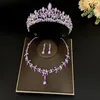 Necklace Earrings Set Baroque Crystal Bridal For Women Fashion Tiaras Necklaces Wedding Crown Jewellry Sets ML