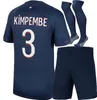 volwassen pak voetbalshirts met sokken 23 24 MBAPPE 2023 2024 DI MARIA WIJNALDUM SERGIO RAMOS HAKIMI vierde Maillots de voetbaltenue ICARDI VERRATTI derde 4E shir