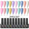 Kits Ur açúcar 10pcs Garrafa de vidro Glitter lingin Gel Gel Polish Conjunto de kits semi -permanente de imernom LED UNIF