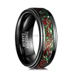 Bandringe Mode 8mm Herren Schwarz Wolframkarbid Ringe Rot Keltischer Drache Grün Kohlefaser Männer Edelstahl Ehering Schmuck J230531