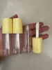 Bottiglie 6 ml Vento trasparente Conteni di imballaggio per labbra trasparente Conteni per labbra estetici Tubi di smalto per labbra lucido bottiglia ricaricabile giallo, rosa e viola