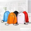 Сумки для хранения творческие портативные рюкзаки DString Solid Color Sports Fashion String Складывание D210 Полиэфирная ручка доставка Home DH40I