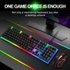 Combos Myszka klawiatury Zestaw Myszy przewodowej i klawiatury Rainbow Lotlight Gaming Komputer Wodoodporna klawiatura Odpowiednia laptop na komputery PC