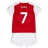 2023 24 TIERNEY SAKA Kids Kit Soccer Jerseys GABRIEL G. JESUS SMITH ROWE MARTINELLI WHITE Home Away 3rd Goalkeeper Chid Suit Short Sleeve Football Shirts