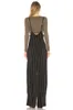 Kobiety Jumpsuits Wyprzedaż Slim Stripe High talia BIB Pants Kobiety Letnie szerokie spodnie nogi spodni swobodny kombinezon f941