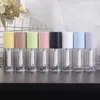 Storage Bottles 6ml Empty Transparent Lipgloss Packing Containers Cosmetic Lip Glaze Tubes Gloss Refillable Bottle Yellow Pink Purple Caps