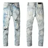 Jeans da uomo firmati Jeans attillati strappati Jeans da uomo Pantaloni da moto in denim causali sottili da uomo taglia 28-40