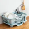 Utensil Racks Dish Drying Rack Kitchen Utensils Drainer Rack with Drain Board Countertop Dinnerware Organizer Kitchen storage rack Tools 230617