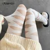 Sexy Socks Japanese Cross Strap Stockings White Pantyhose Jk Silk Black Tights Anime Cosplay Bandage Stockings Girl Cute Loli Stockings J2306