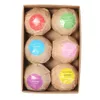 Bath BellyLady 6pcs Bombe Bombe de blanchiment de salle de bain Baignage Salt Corps hydratant Boule de bain Ball Natural Bubble Boueur Salt Ball Gift