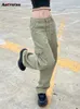 High Tailed Women Jeans Lente 2023 Nieuwe streetwear Meer dan een pocket rechte Cargo Jeans Chic Vintage Casual Pants