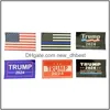 Andra festliga festleveranser 6 st/set Trump 2024 American Flag Blue Stripe Car Sticker the Res har bytt klistermärken Drop Deliver Dhqiw