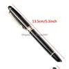 Ballpoint Pens Fashion Metal Pen Black Oil Nonslip Durable Writing Supplies Advertising Gift Customize Vt1776 Drop Delivery Office S Dhtod