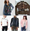 Women's Jackets Foreign Trade Original Single Spanish Female Denimshort Coat Hollowed Out Heavy Industry Embroidery Sequin Lapel