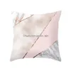 Pillow Case 45X45Cm Home Coffee Shop Er Printed Geometric Letter Cotton Veet Sofa Singlesided Printing Pillowcase Dh0883 Drop Delive Dhmmy