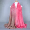 Scarves Scarf Women Gradient Stole Wrap Shawl Soft Cotton Linen Yarn Bali Elegant Bronzing Long Shawls Wraps Multicolor 180-90CM