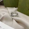 Designer-Schmuck-Armband-Halskette Zhigujia 925 dreidimensionaler aushöhlender Paar-Paar-Ring im gleichen Stil für Männer und Frauen von hoher Qualität
