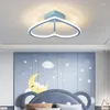 天井のライトベッドルームの女性のためのモダンなランププリンセスハートシェイプ調光室の女の子の部屋ピンクLEDランプホーム