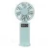 USB Large Air Volume Handheld ventilator USB opladen Digital Display Desktop Handheld Mini Electric Fans Summer Gift