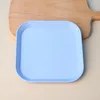 Placas domésticas molho de cor sólida prato de cozinha utensília de mesa de mesa de mesa plástico palha de trigo leve