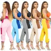 Designer femmes deux pièces pantalons tenues 2023 nouveaux survêtements été multicolore combinaison culture débardeur ensemble survêtements