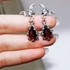 Fashion Personality Gothic Dark Night Bat Zircon Earrings Men and Women Punk Rock Hip Hop Jewelry