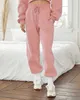 Tracksuits Autumn and Winter Two Piece Running Women's Casual Sports Wear Long Sleeve Cropped Hoodie+Lace up Jogger Pants Set P230531