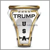 Inne sztuki i rzemiosło Trump Pamiątkowy Pierścień Sier 45. Prezydenci USA Pamięci pamiątki Drop dostawa domowy ogród dhkfv