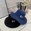 Miu Cowboy fisherman hat female display face small spring and summer everything casual face covering embroidery hat bucket basin hat