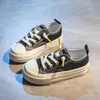 Sneakers canvas lente meiden bord doek net net rode kinderen schoenen jongens 230530