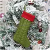 Juldekorationer Strumpa Kid Presentväska Xmas Sock Candy Tree Pendant Ornament Party Decoration DBC Drop Delivery Home Garden FES DH239