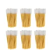 Brosses 1000 pcs/lot bâton d'or jetables Mascara baguettes applicateur cils Nylon pinceaux de maquillage Extension de cils accessoires de maquillage