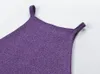 518 XXL 2023 Runway Dress Crew Neck Sleeveless Purple Dress Empire Märke Samma stil Dress Flora Print High Quality Womens Clothes YL