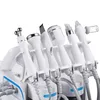 Maskin 6 i 1 ansiktshydradermabrasion Vattenskal Hydrafacial Microdermabrasion Machine med RF -lyftande hudskrubber Skönhetsinstrument