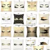 Kuddefodral 40stylar Eyelash Pillowcase Fashion Eyes Car ER 18x18 El Peach Skin SOFA CUSHION HEM DECORATION DBC Drop Delivery Garde DHPM9