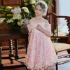 Robes de fille été filles robe de soirée enfants vêtements sans épaule enfants élégant robe de bal formelle pour Tulle robe de princesse 4-8Y