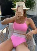 2023 New High Waist Pipe Top Set Women's Two Piece Beach Swimwear Bikini Summer P230530