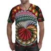T-shirt da uomo 2023 Fashion Novità Bird Eye Cloth T-shirt 3d colorata Dazzling Illusion Art Shirt Sport Donna Uomo KIDS Tshirt