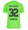 23/24 Wolfsburg Soccer Jersey 2023 Home Lacroix Waldschmidt Waldschmidt L.NmechaシャツKaminski Baku F.Nmecha Wind Arnold