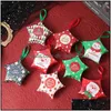 Christmas Decorations Creative Candy Box Color Printing Xmas With Handle Rope Star Gifts Boxes Drop Delivery Home Garden Festive Par Dhg1J