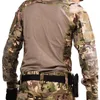 Hunting Sets Tactical Suit Military Uniform Suits Camping Camo Hunting Clothes Combat Shirt Army Pantspads Paintball Sets Men Clothing 230530