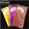 Tools 100 pairs Eyelash Extension Supplies Paper Patches Grafted Eye Stickers Under Eye Pads Eye Tips Sticker Lash eyepatch