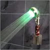 Banyo Aksesuar Seti LED Renkler Işıklar Değişen Duşlar Başı Yok Matic iyonik filtre taş yağış banyo duş başları damla d dhior