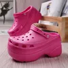 Sandals Summer Women Croc Clogs Platform Garden Shoe Height Increasing Slippers Slip For Girl Beach Shoes Fashion Lady Slides 220526
